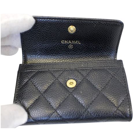 chanel card holder caviar leather|Card Holders .